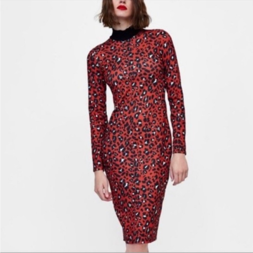 Zara mock neck dress